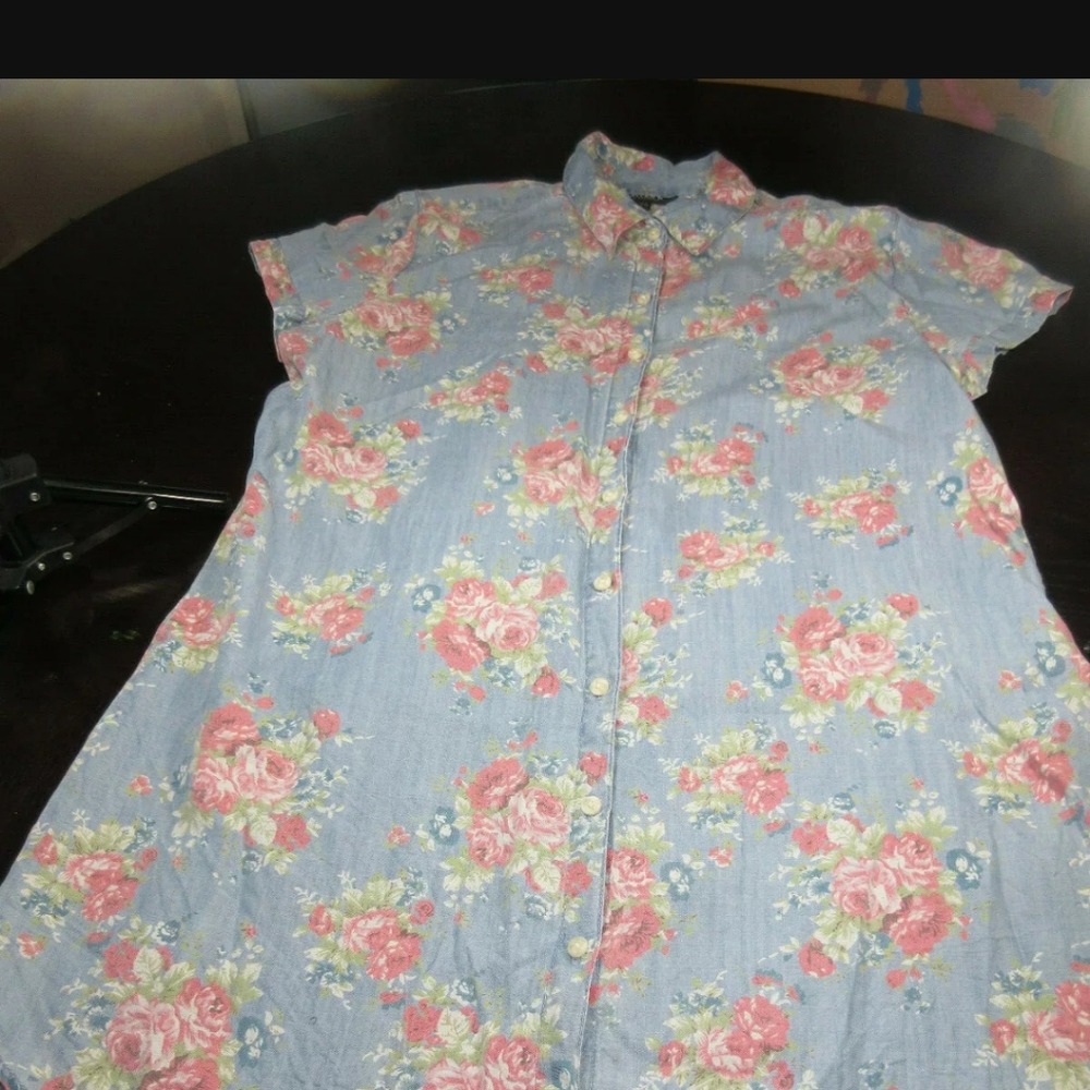 WOMAN ALLEN B COLLAR SHIRT DRESS FLORAL BY ALLEN S